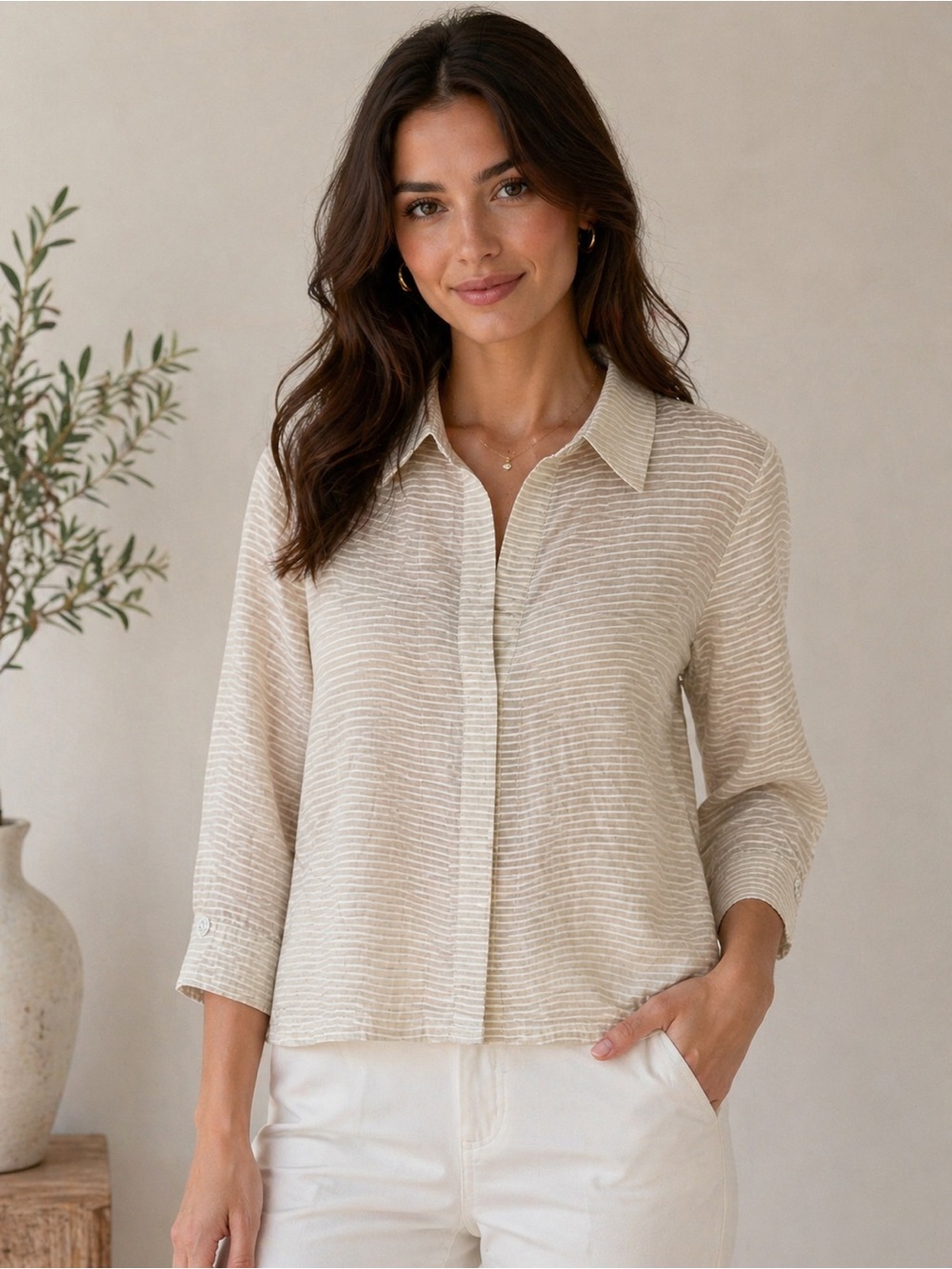 AKRIS 100% silk, made in Italy luxury blouse
